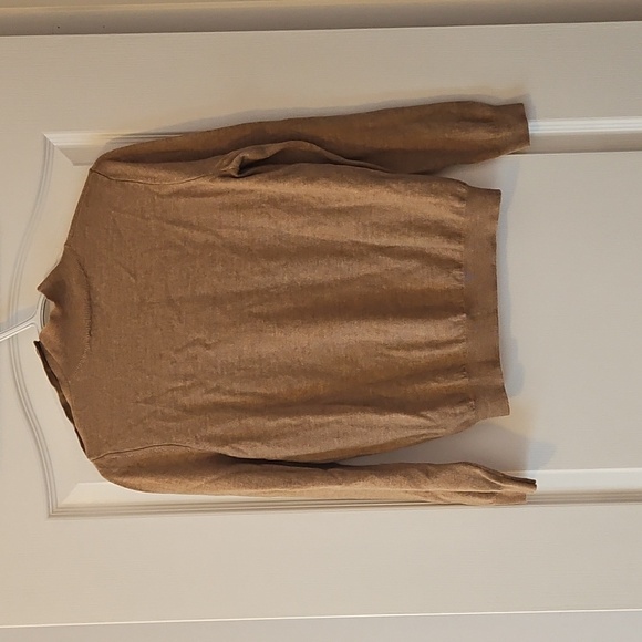 Sezane Jacob Jumper Sweater Merino Wool in Camel Tan Size M - Picture 6 of 7